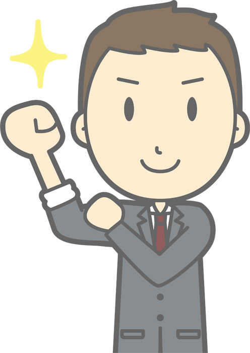 腕まくりをしてやる気の男性