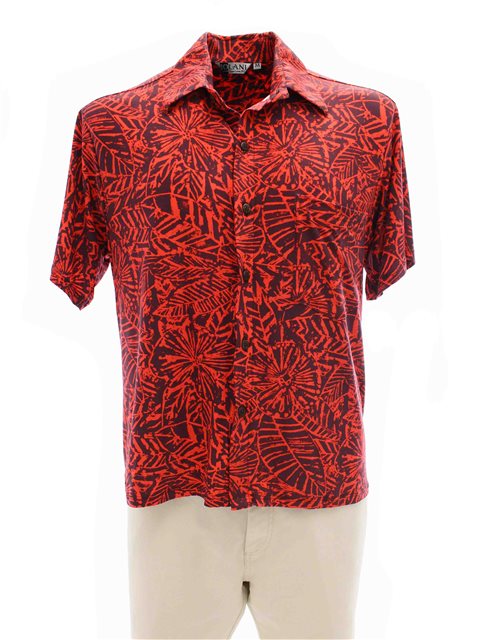 アロハ_シャツ_ブランド_イオラニ赤