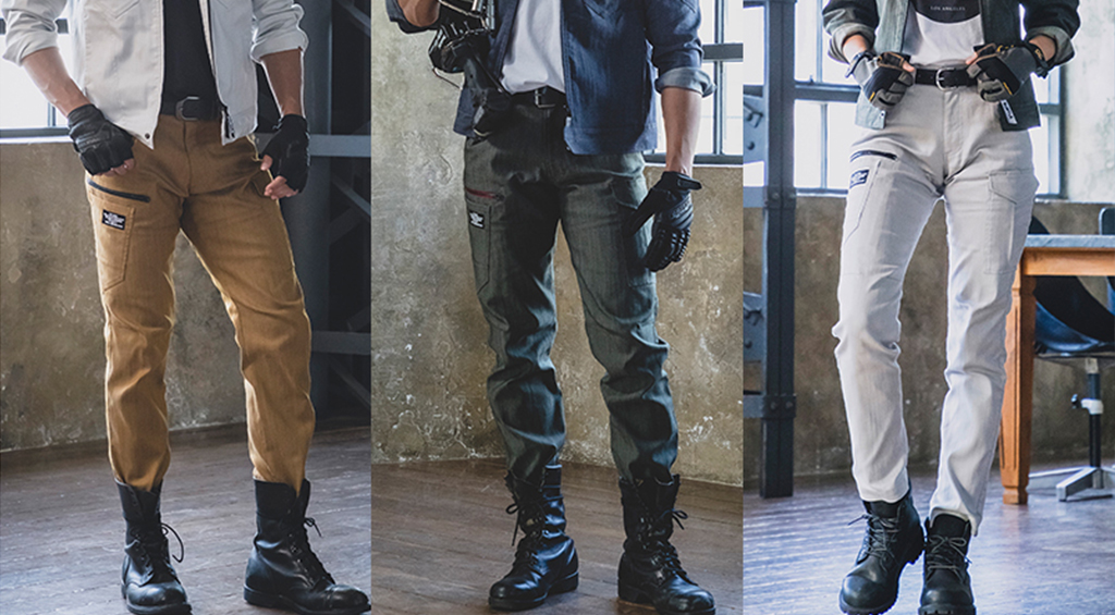 交織ストレッチツイルカーゴパンツ