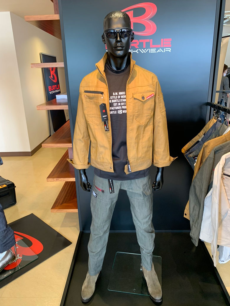 バートル1801ジャケット（アーバンブラウン）バートル1802カーゴパンツ（ミルスグリーン）