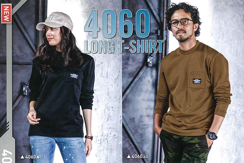 バートル4060ストレッチロングTシャツ（ブラック）