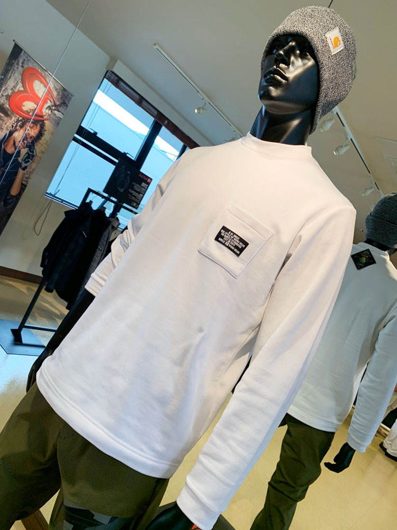 バートル4060ストレッチロングTシャツ（ホワイト）アップ