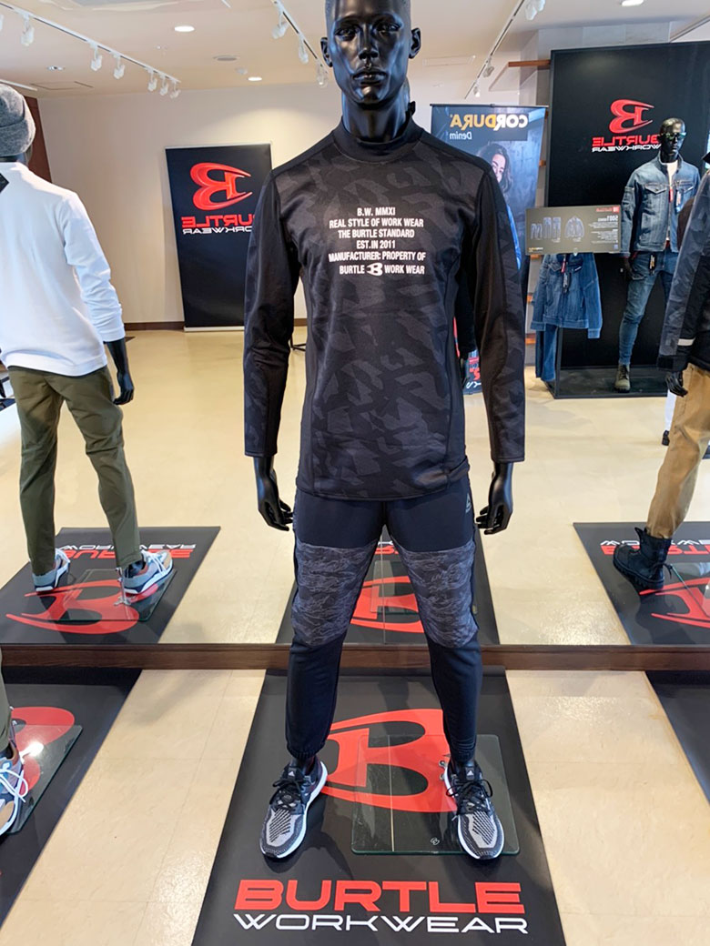 バートル4061ストレッチ防風フィッテッド（スプリッドブラック）全体