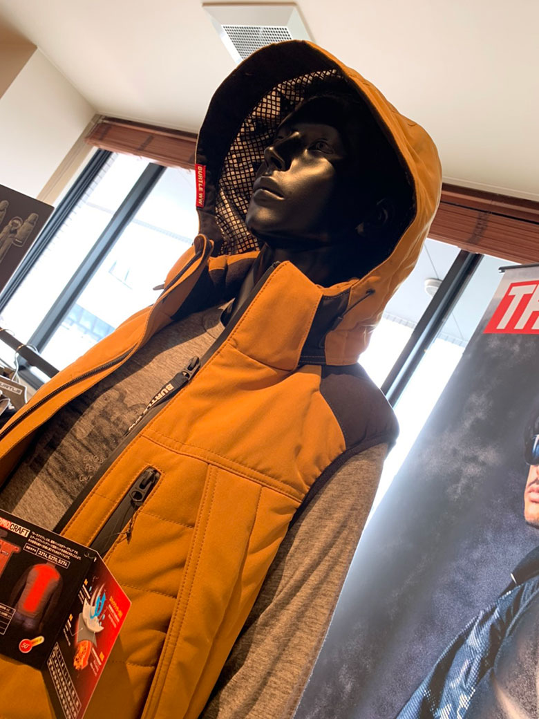 バートル5274防寒ベスト（アーバンブラウン）アップ