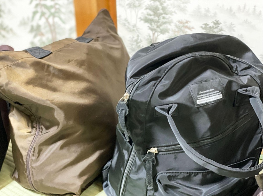 手持ちのリュックに装着可能