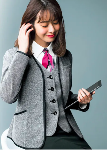 秋冬ベスト×ジャケット×スカート